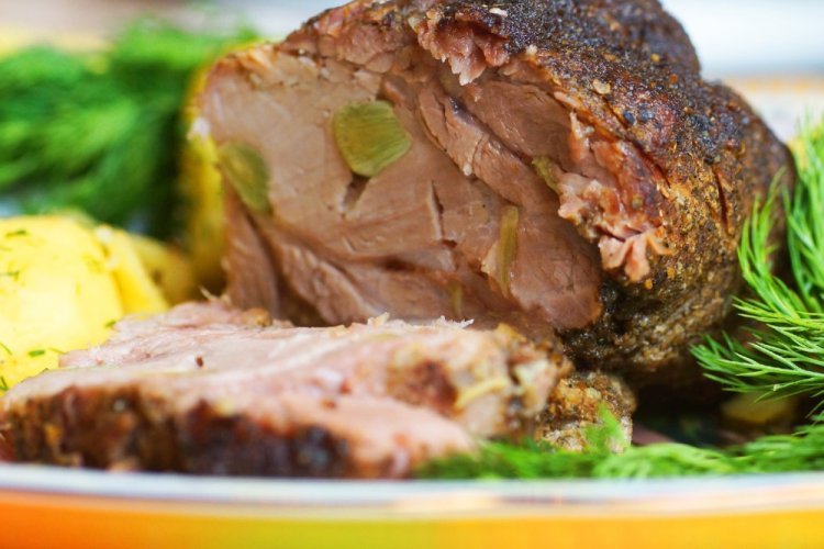 Cuello de cerdo en salsa de soja al horno