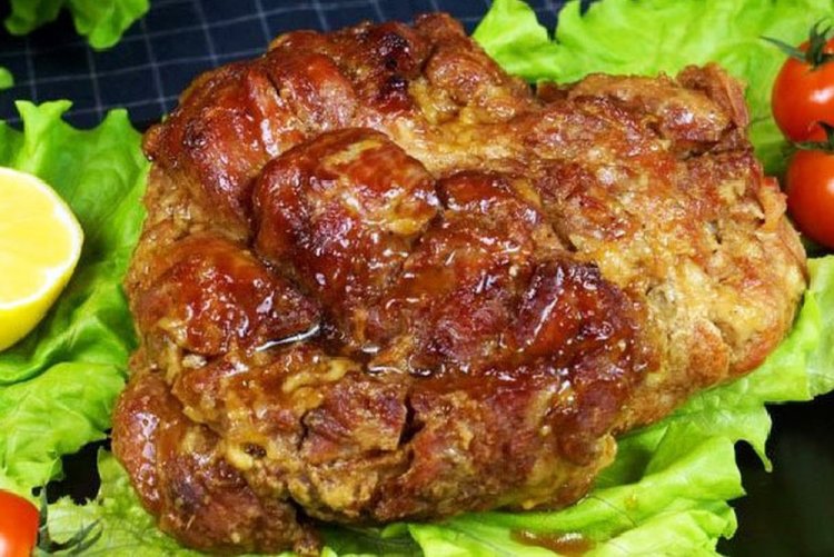 Cuello de cerdo en kétchup al horno