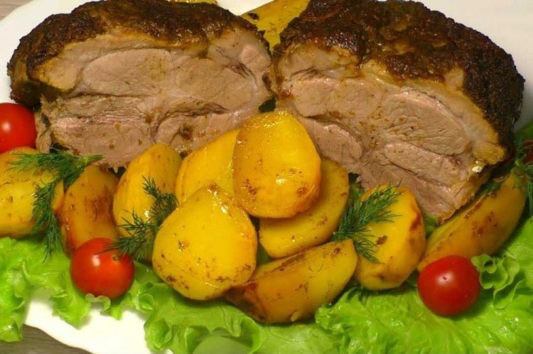 Cuello de cerdo con patatas al horno