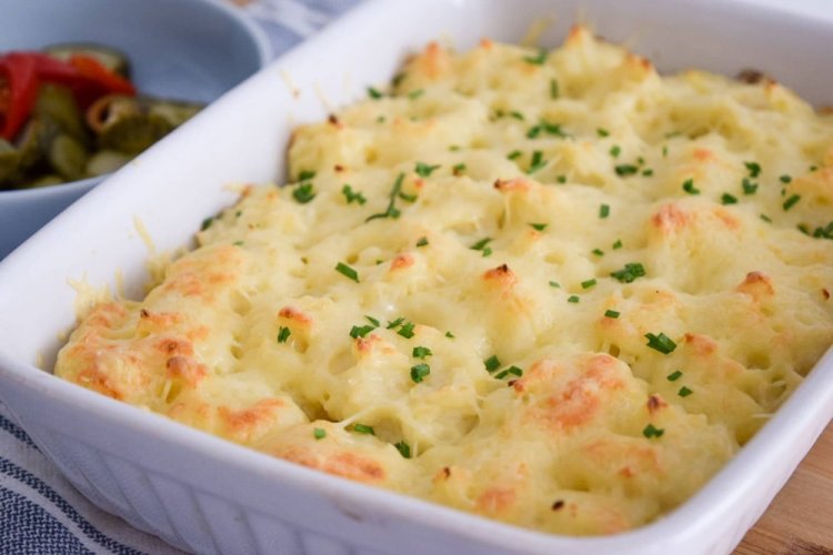 Gratinado de coliflor con queso