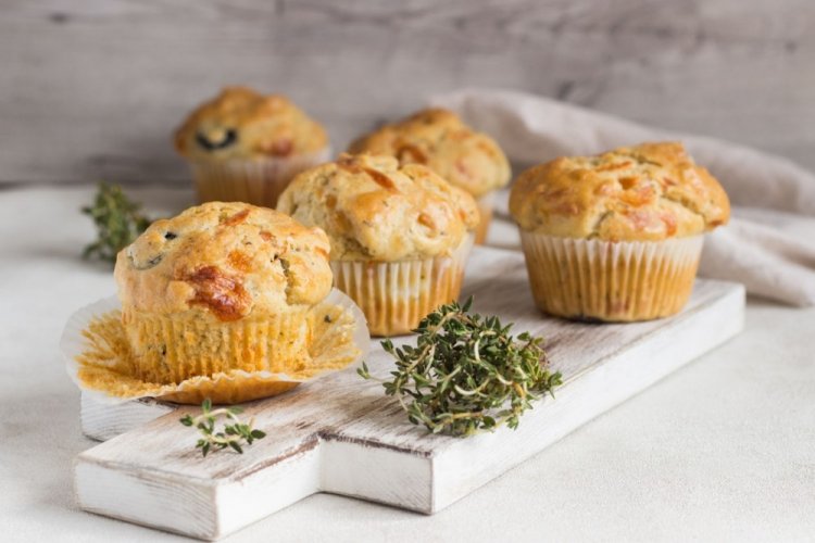 Muffins de pollo con cebolla y zanahoria
