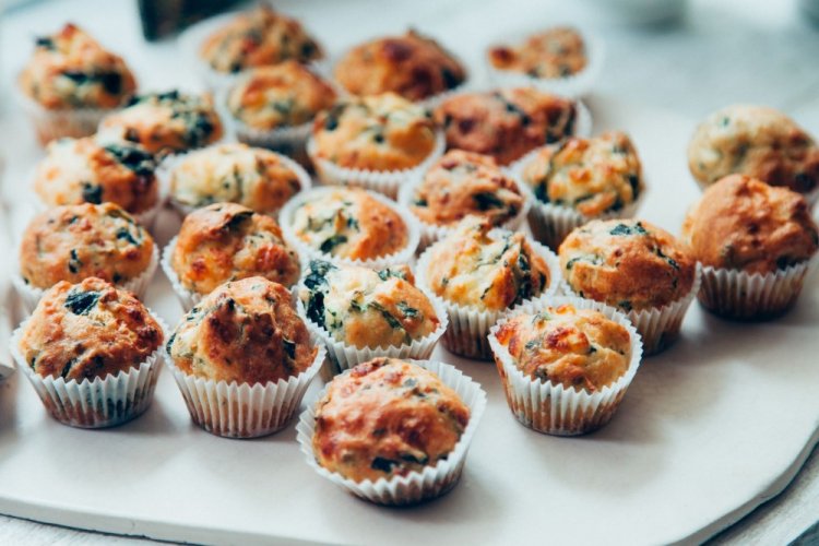 Muffins de pollo con espinacas