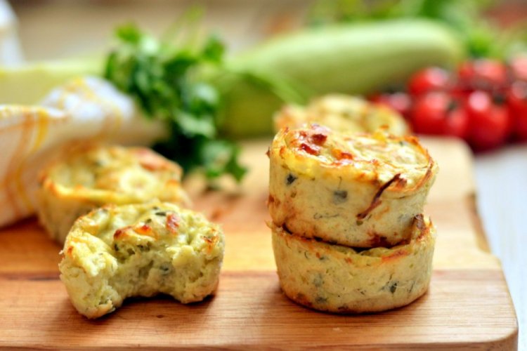 Muffins de pollo con calabacín
