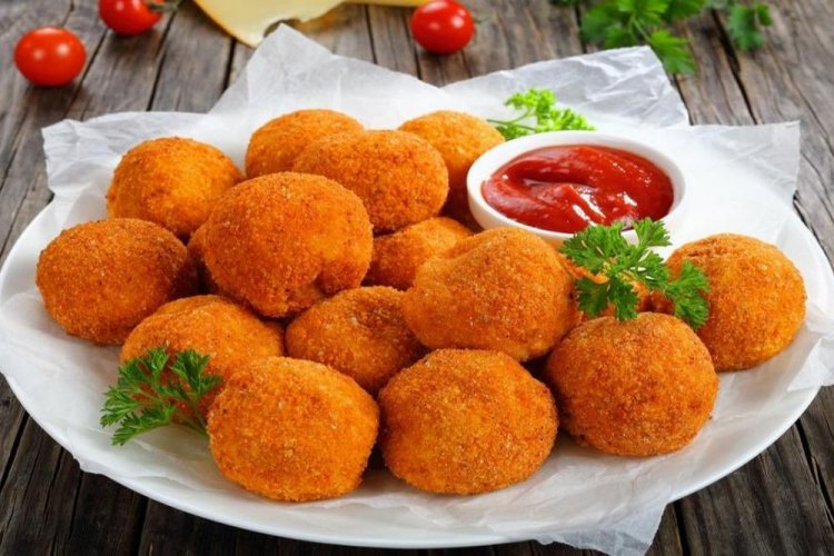 Bolitas de cangrejo fritas