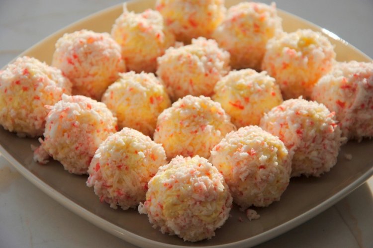 Bolitas de cangrejo con nueces