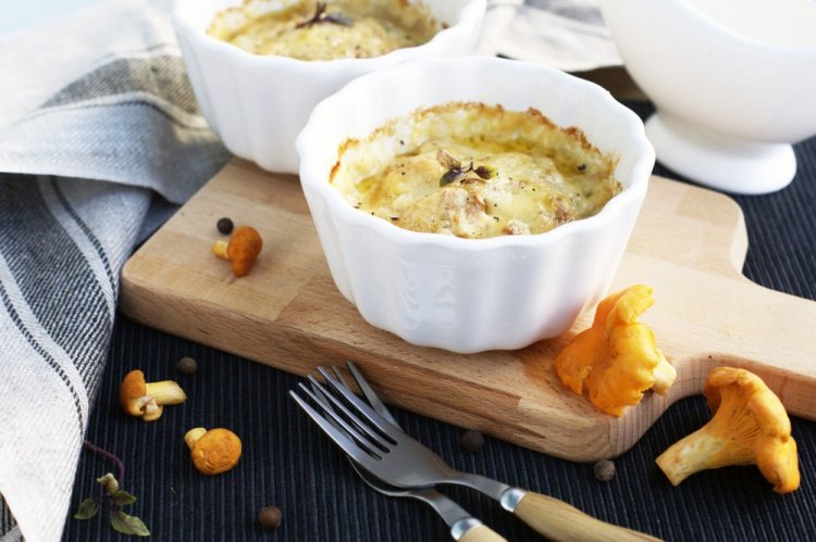 Julienne con rebozuelos
