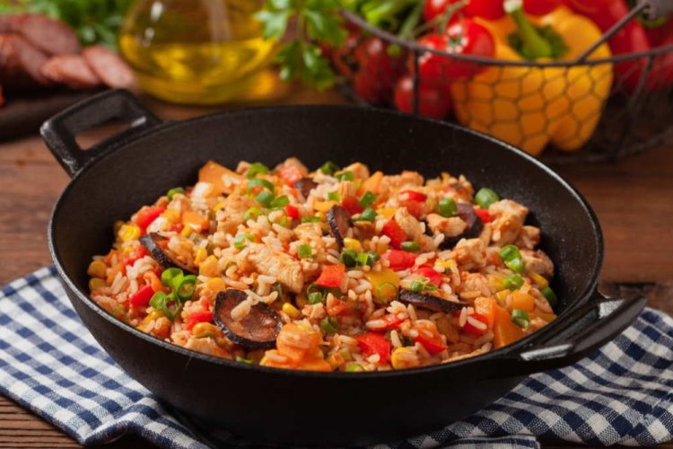 Jambalaya con champiñones