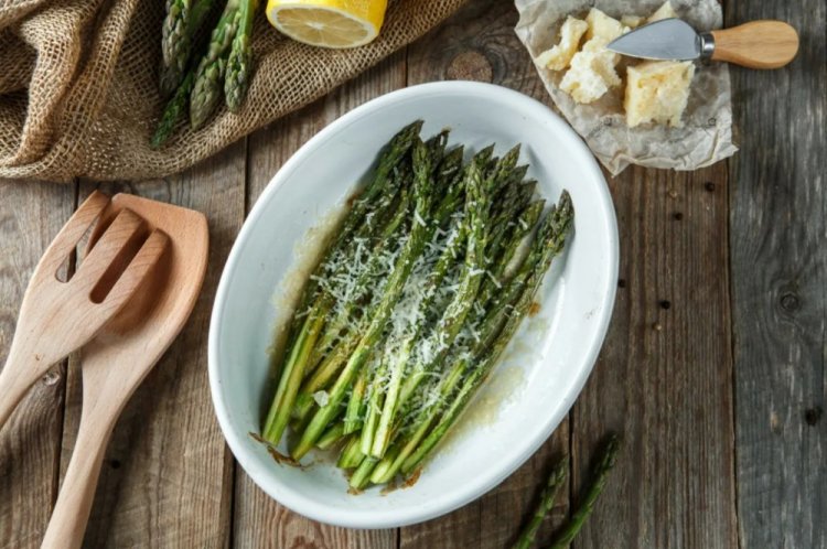 Espárragos verdes al horno