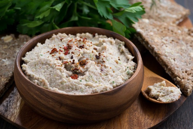 Paté de frijoles con garbanzos