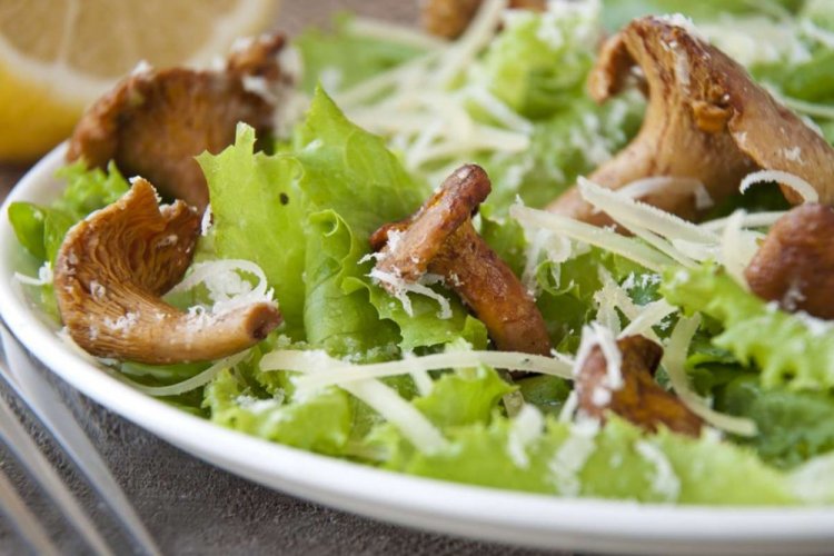 Chanterelle and Parmesan Salad