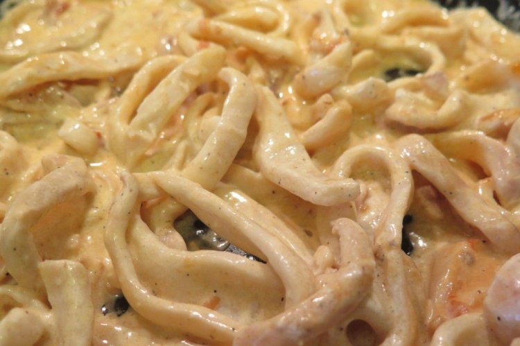Calamares fritos en crema agria
