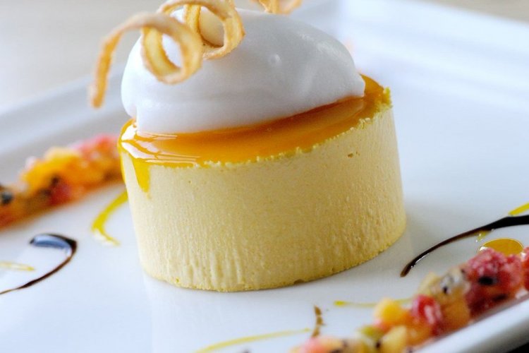 Baked Cheese Mousse with White Chocolate