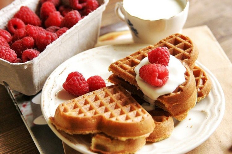 Heart-Shaped Waffles