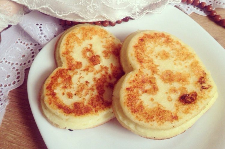 Heart-Shaped Syrniki (Cheese Pancakes) Baked in the Oven
