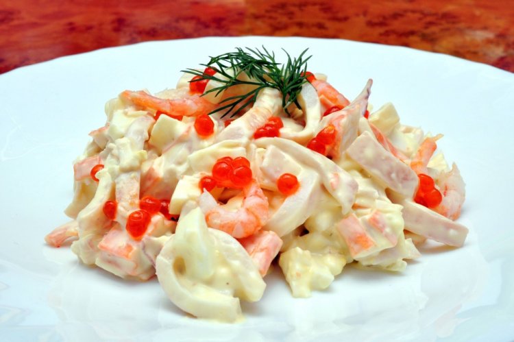 Neptune Salad with Red Caviar