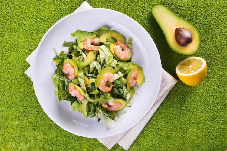 Shrimp, Avocado, and Napa Cabbage Salad