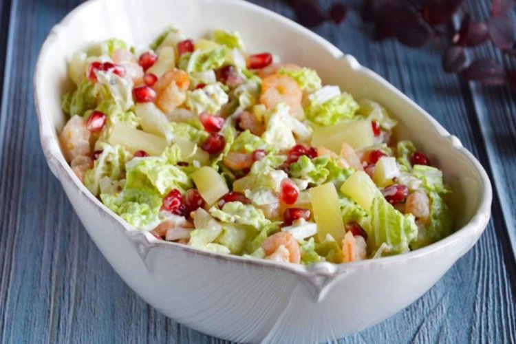 Shrimp, Pineapple, and Napa Cabbage Salad