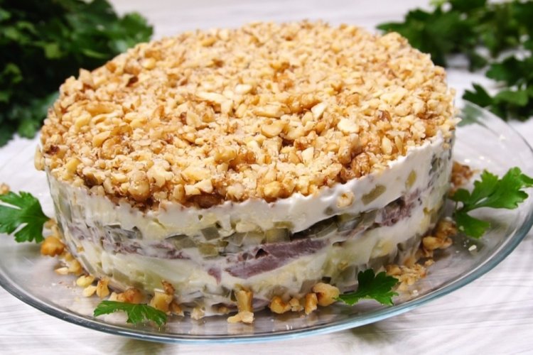 Layered Beef, Potato, and Egg Salad