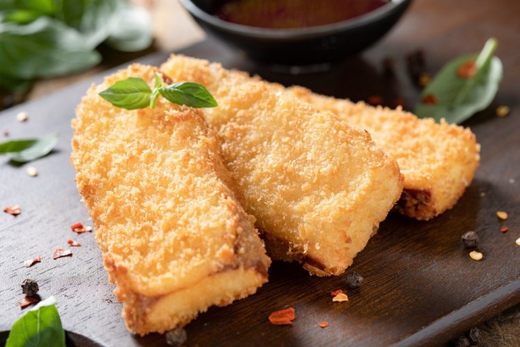 Fried Suluguni in Breadcrumbs
