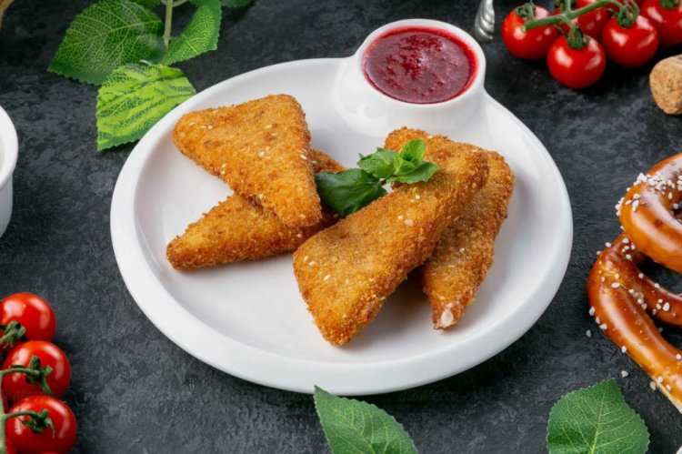Fried Suluguni in Sesame Batter