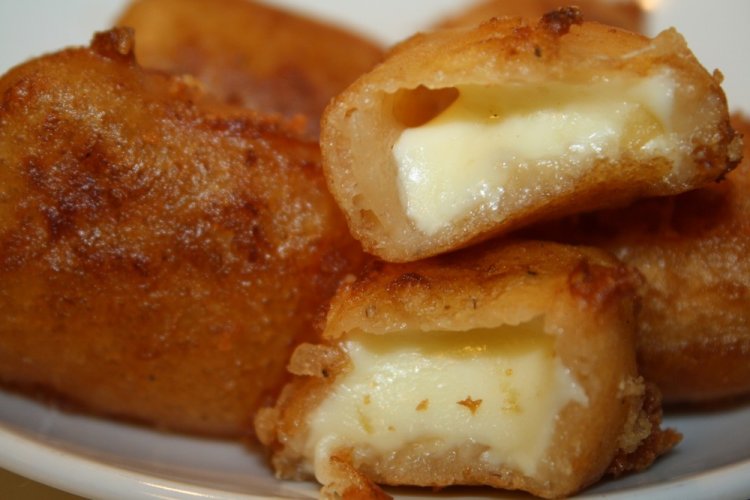 Fried Suluguni in Beer Batter
