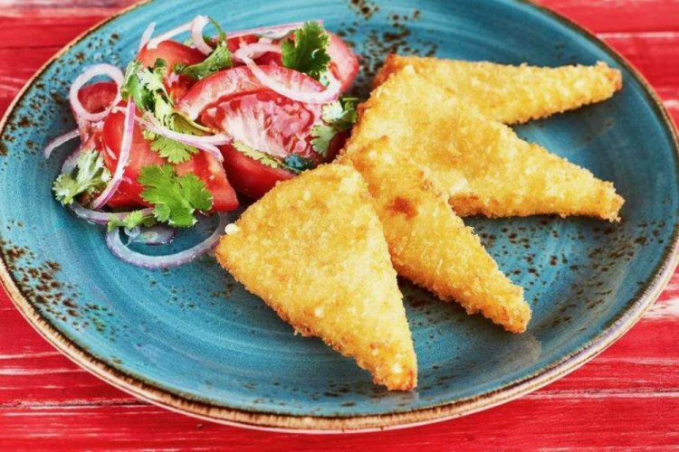 Fried Suluguni in Cheese Breading