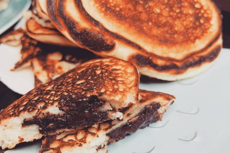 Pancakes with Sour Milk and Chocolate