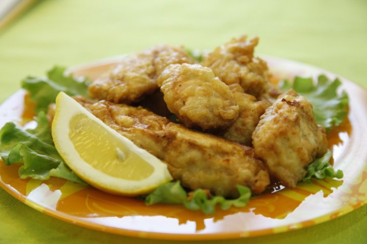 Pink Salmon in Soy Sauce Batter