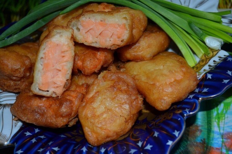 Pink Salmon in Batter with Mayonnaise