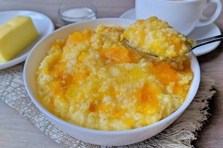Millet Porridge with Pumpkin for Breakfast