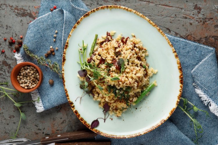 Gachas de quinoa y bulgur