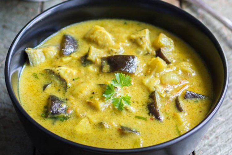 Eggplant, Quinoa, and Curry Soup