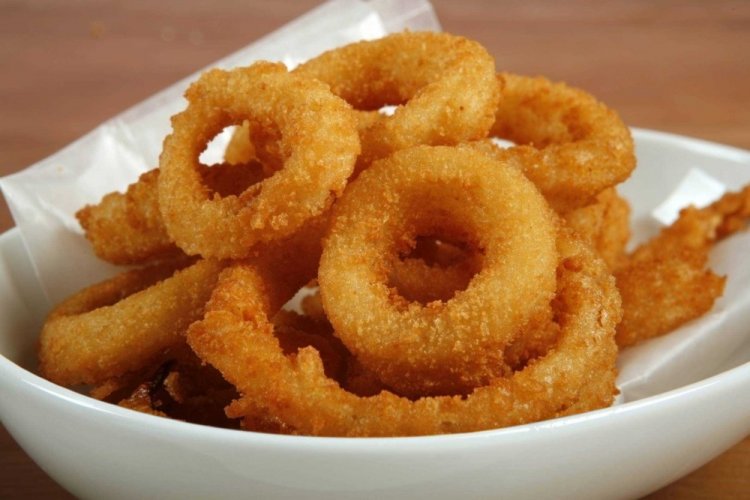 Onion Rings in Batter with Baking Powder