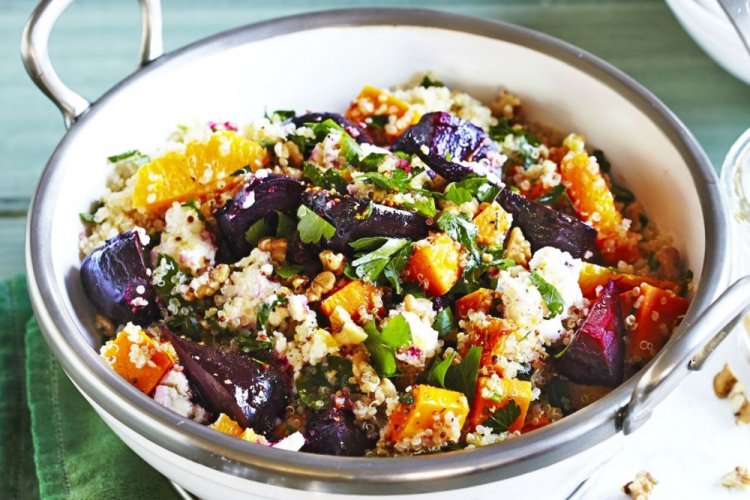 Bulgur, Pumpkin, and Beetroot Bowl