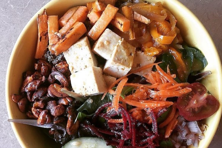 Eggplant and Korean Carrot Bowl