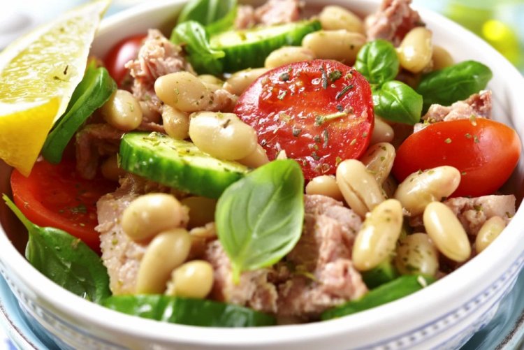 Canned Bean and Tuna Bowl