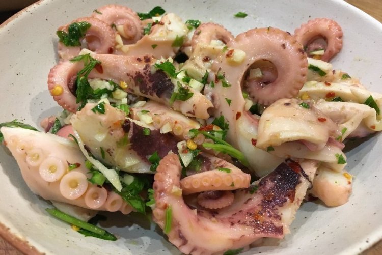 Octopus and Onion Salad