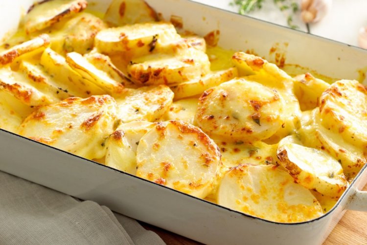 Patatas con mayonesa al horno