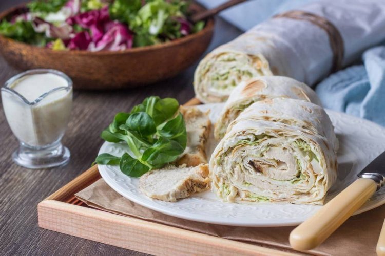 Chicken Lavash Roll with Egg and Cheese