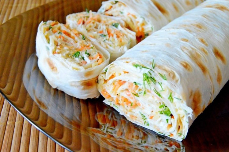 Chicken Lavash Roll with Potatoes