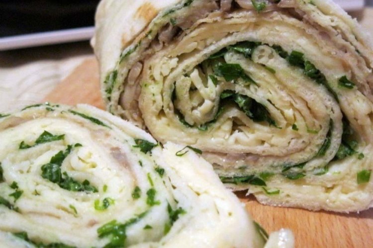 Chicken Lavash Roll with Spinach