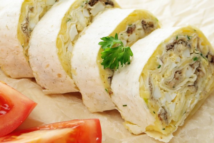 Chicken Lavash Roll with Pineapple