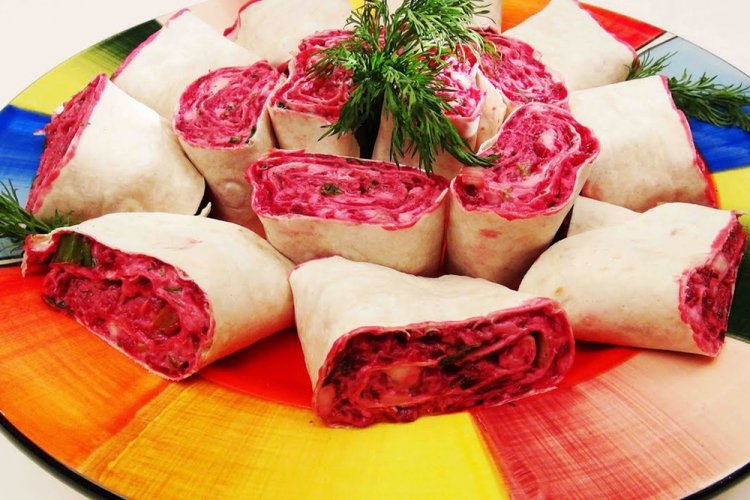 Chicken Lavash Roll with Beets