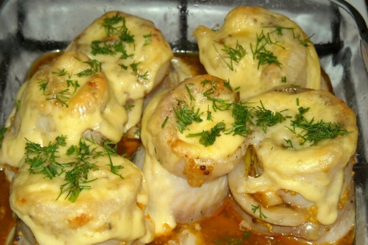 Rollitos de lenguado con tocino y queso