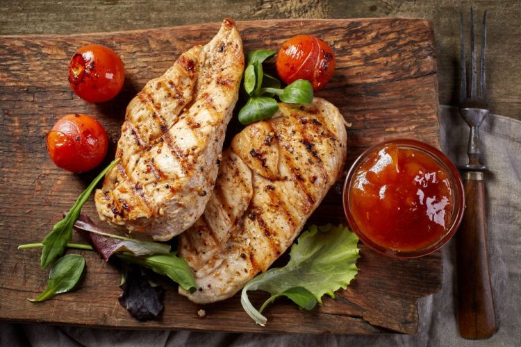 Grilled Chicken Steak with Sour Cream