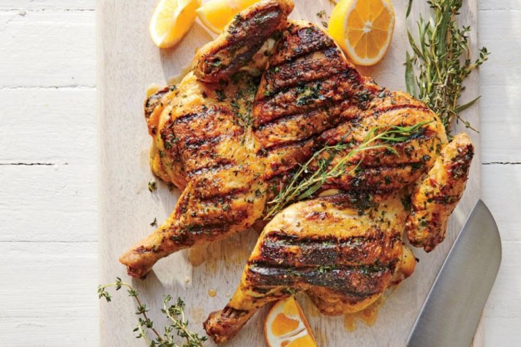 Chicken with Lemon and Rosemary on the Grill