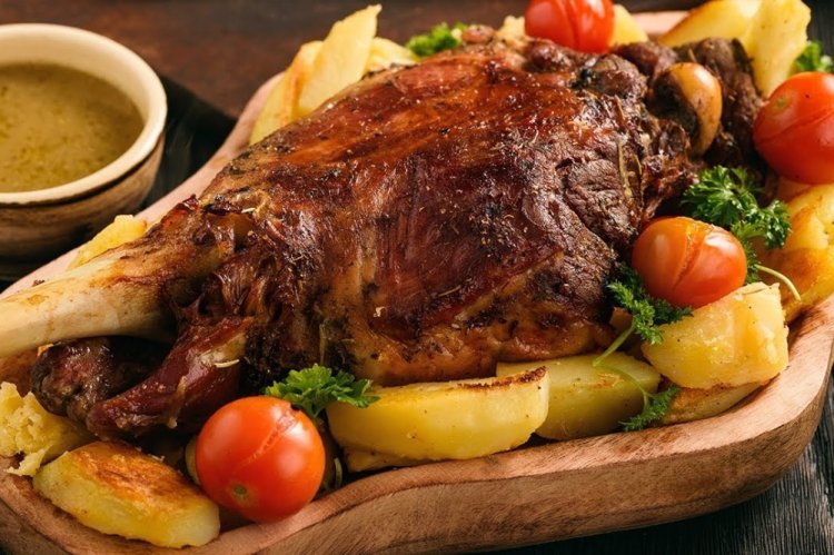 Lamb Leg with Greek Potatoes
