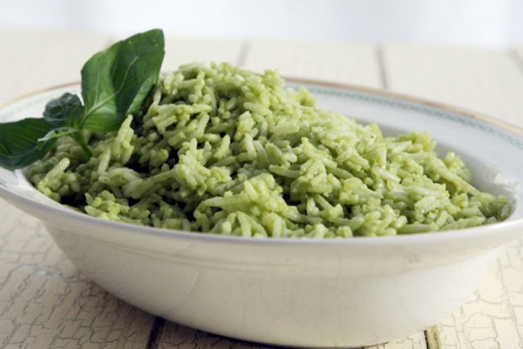 Green Rice in a Skillet