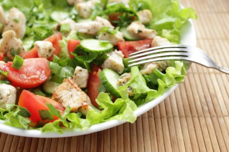 Spring Vegetable Salad with Chicken
