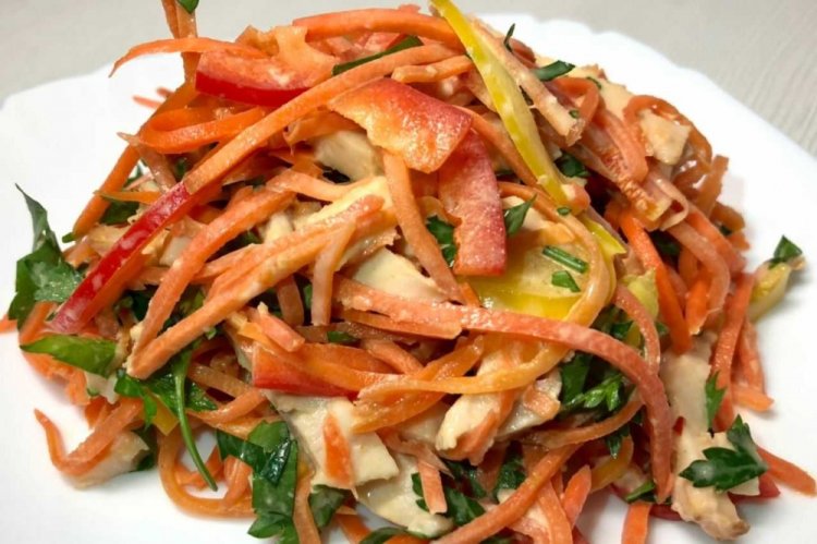 Chicken and Korean Carrot Salad